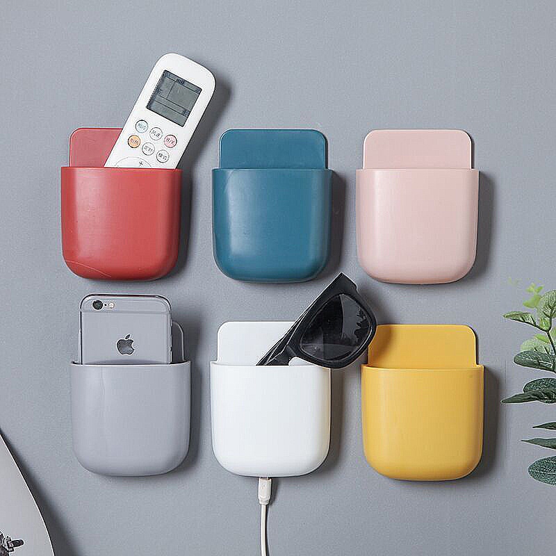 Wall Mounted Remote Control Storage Box,Seamless Wall Mounted Mobile Phone Charging Storage Box,Wall Mounted Remote Control Box Without Punching