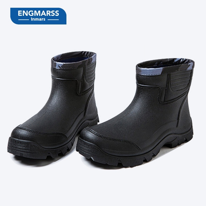 Men's Short Fashion Anti-slip Adult Rain Boots