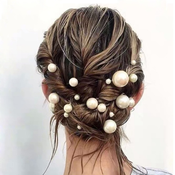 TB001 Korean Wedding Hairpin With Large And Small Pearl Hairp,Wedding Dress Accessories,U-shaped Hairp,Suits,Bridal Headdresses