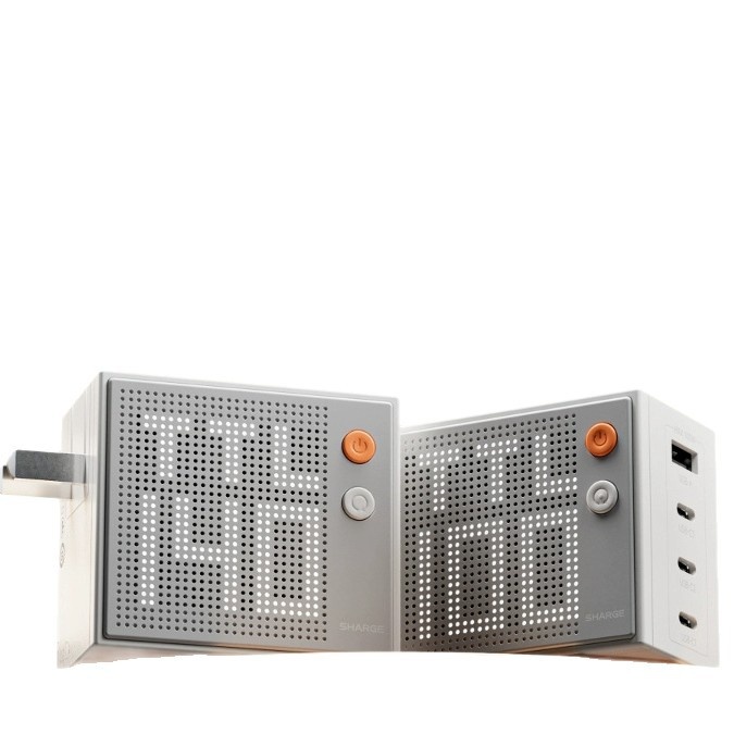 Flash Dot Matrix Screen Charger 100W Multi-C Port Super Fast Charging Screen Display Gallium Nitride 140W Laptop Charger