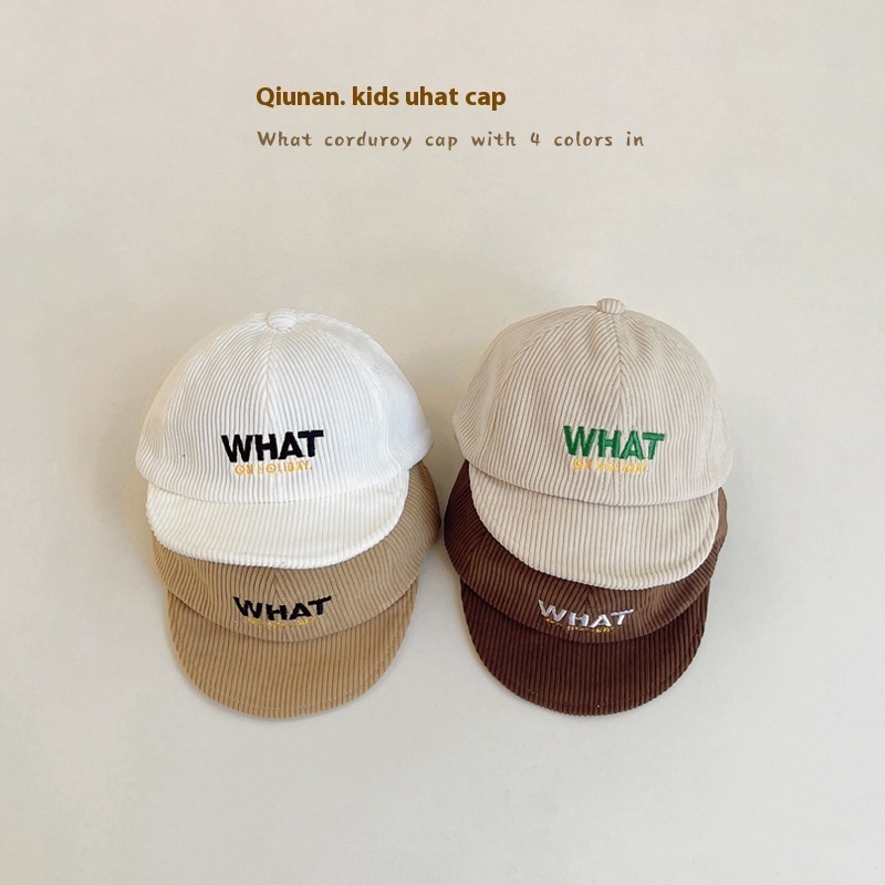 Qiunan Baby Hat Korean Version Autumn And Winter Letter Soft Brim Infant Boy Girl Baby Travel Baby Duckbill Hat