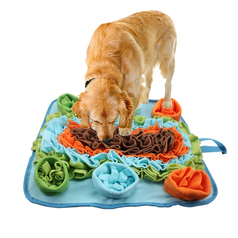 Macaron Square Sniffing Mat Pet Dog Sniffing Mat To Hide Food Consumption Physical Strength To Relieve Boredom IQToy Sniffing Blanket