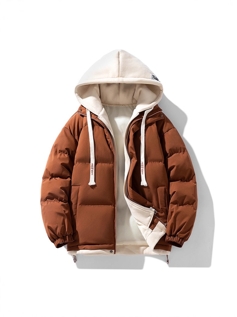 Cotton-padded Jacket For Men, Korean Style, Two-piece Youth Winter Coat, Thickened Cotton-padded Jacket In Multiple Colors - 5