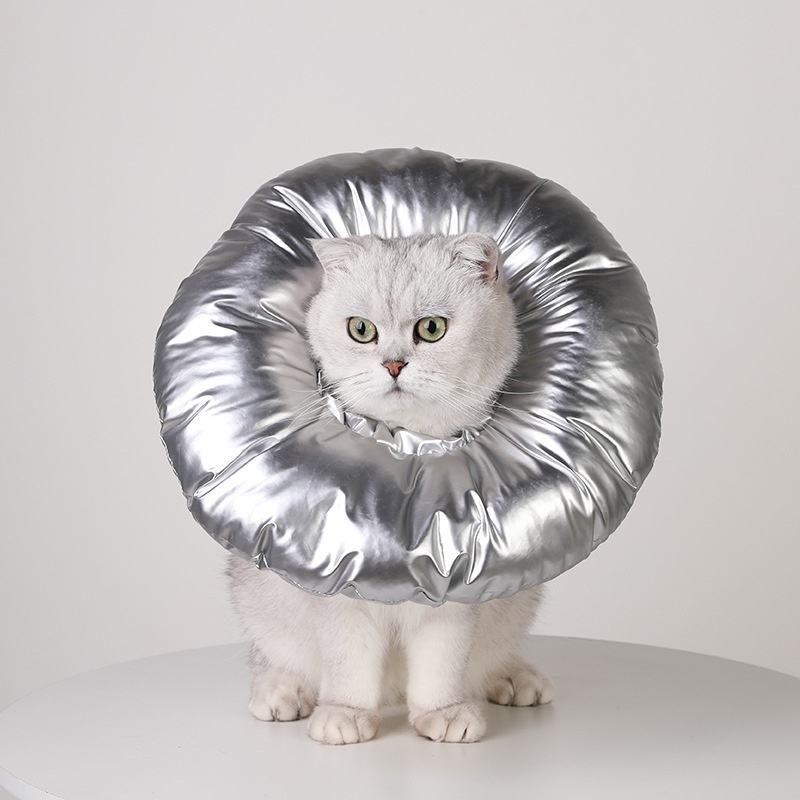 Cat Elizabethan Ring Is Waterproof, Anti-fouling, Easy To Take Care Of, Shiny Reflective Cat Ring, Pet Anti-licking Ring, Anti-biting Ring Headgear