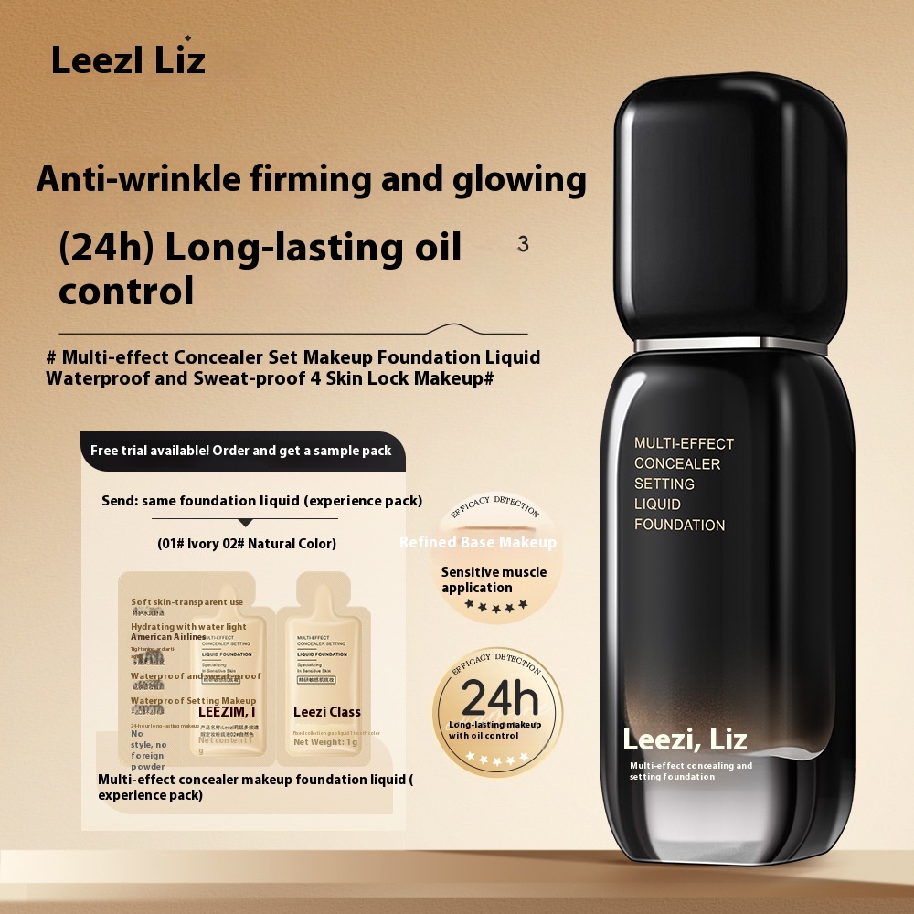 Leezi Liz Black Bottle Multi-effect Concealer Fixation Makeup Foundation [Joint]]