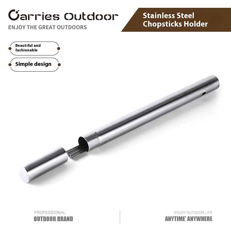 Outdoor Stainless Steel Reusable Skewer Tube Barbecue Needle Storage Skewer Outdoor Camping Barbecue Utensils
