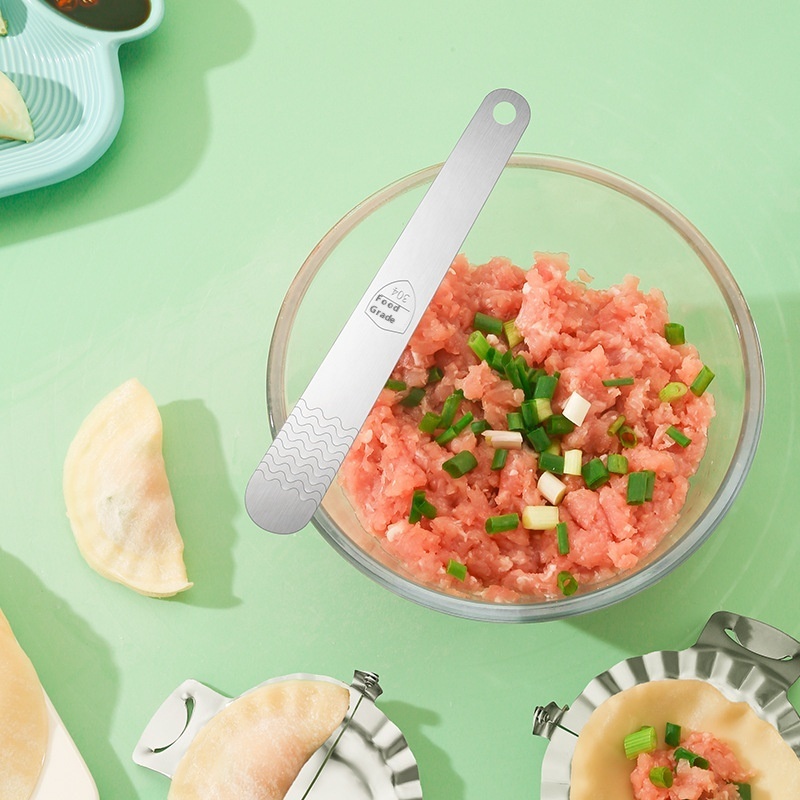 Dumplings Wonton Artifact Dumplings Stuffing Spoon304 Stainless Steel Buns Special Tool Digging Stuffing Spoon Flat Spoon