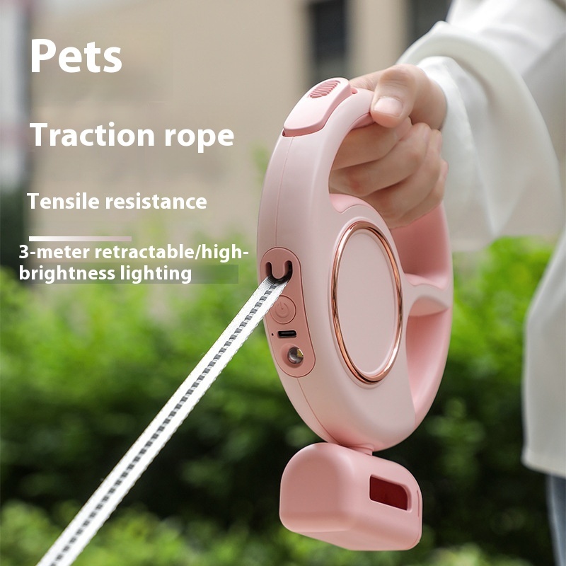 Pet Traction Rope Telescopic Controllable Safe Dog Walking Rope In Stock Reflective Rope Dog 3m Retractor