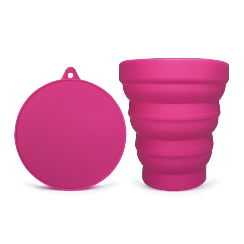 Gift200 MLOutdoor Travel Camping Portable Telescopic Sports Water Cup Silicone Folding Cup
