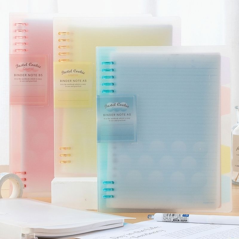 8-hole Non-touching Loose-leaf Book Soft Light Series Light Color Cookie Binder Design A5 B5
