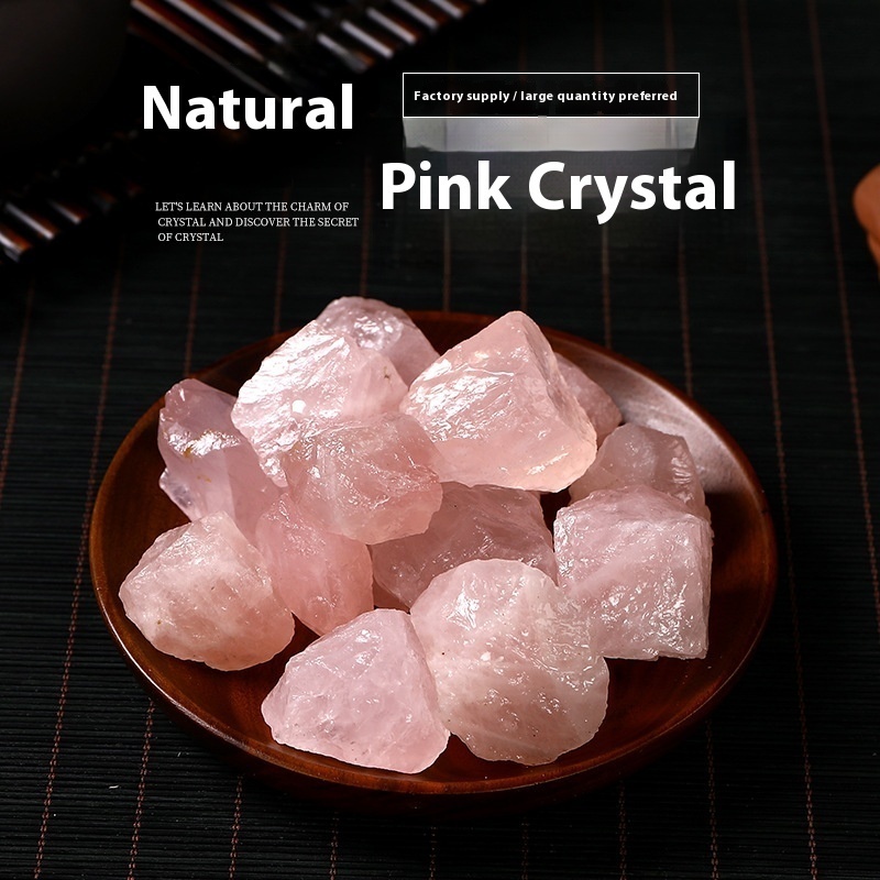 Natural Pink Crystal Raw Stone Aromatherapy Fragrant Stone Crystal Pink Crystal Raw Stone DIY Landscape Pink Crystal Fish Tank Flower Pot