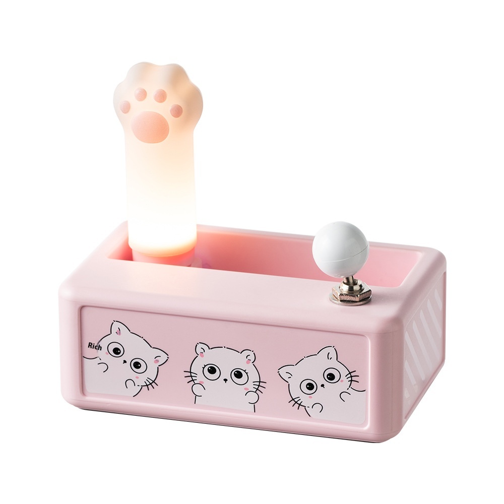 Cnon Decompression Jumping Lamp Cat Claw Night Lamp Extensely Holding Hands Round Hands Cat Hands Cat Night Light
