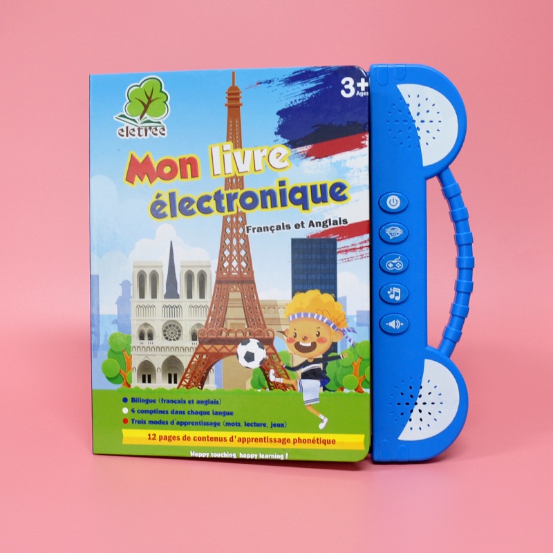 E L E T R E Version Of Children's Educational English And French Point Reading Audio Wall Chart Bilingual Early Education Book Finger Point Reading