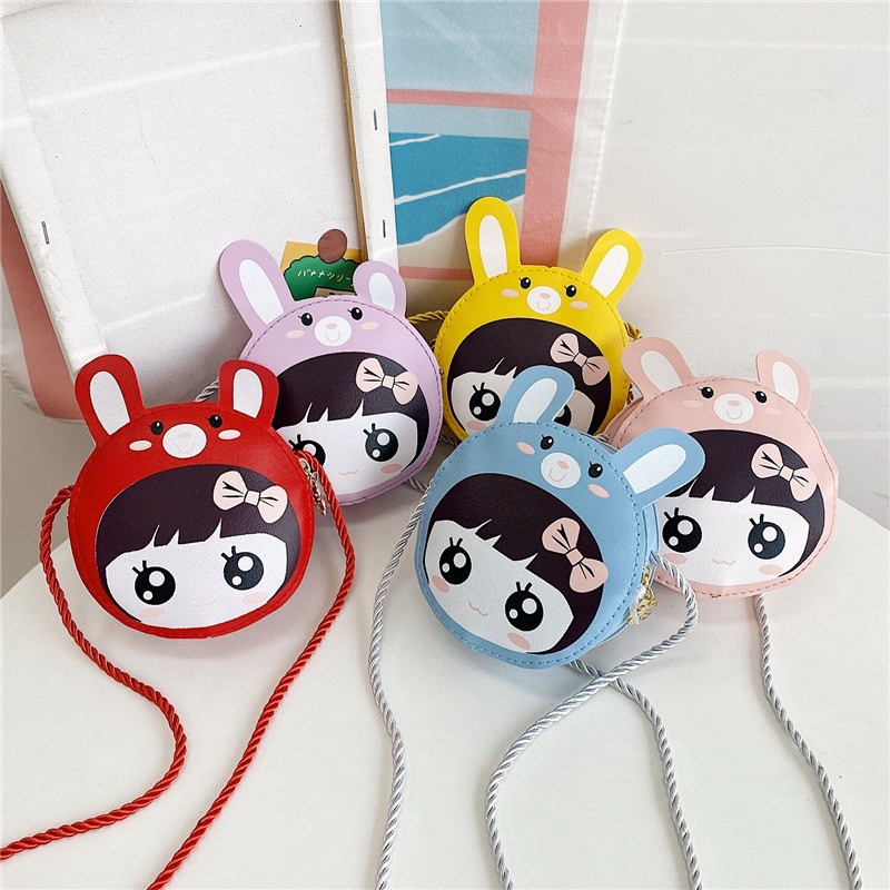 Korean Version Of Cartoon Girl Shoulder Crossbody Bag Early Spring Style Children's Fun Cute Baby Coin Pursey Bag