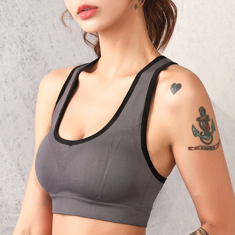 Hollow Large Size Underwear Tight Sports Top High Strength Shockproof Yoga Running Fitness Sports Bra