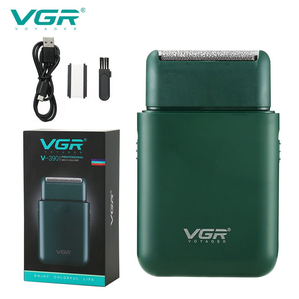 VGRV-390 Car Shaver,Men's Electric Mini Shaver,Portable Rotary Shaver For Beard,With White Push Button