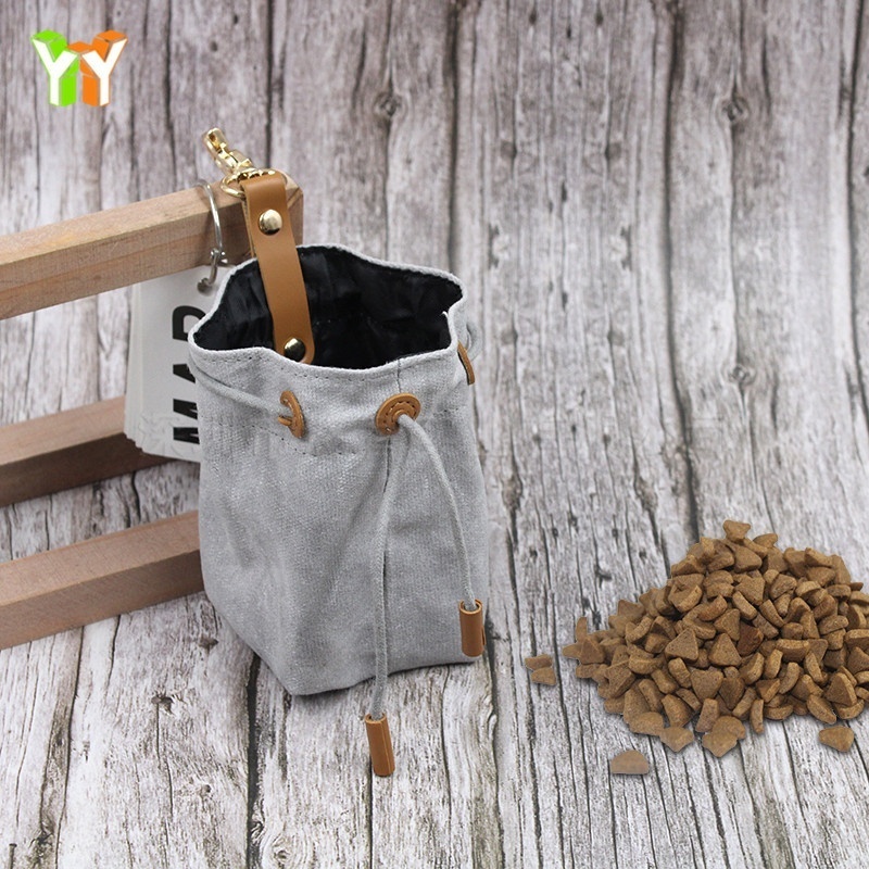 Canvas Dog Food Bag Pistachio Rice Bait Dog Food Packaging Bag Sewn Waist Hanging Storage Bag