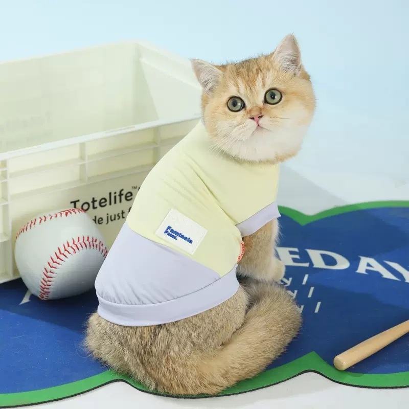 Pet Clothing Milkshake Cool Spring And Autumn Cat Clothes Anti-hair Loss Doll Breathable Comfortable Leisure Four Seasons Thin