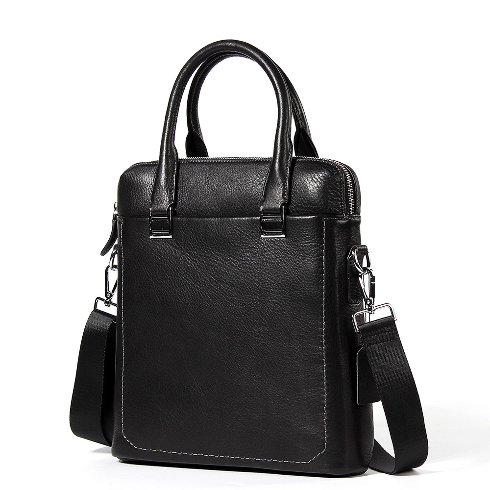Men's Genuine Leather Shoulder Messenger Bag High-quality First-layer Cowhide Handbag Men's Business Briefcase Natural Dump