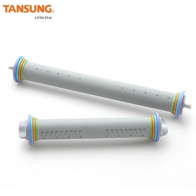 Ready-made Baking Tools Silicone Flour Rolling Pin Adjustable Thickness Rolling Pin Silicone Flour Stick
