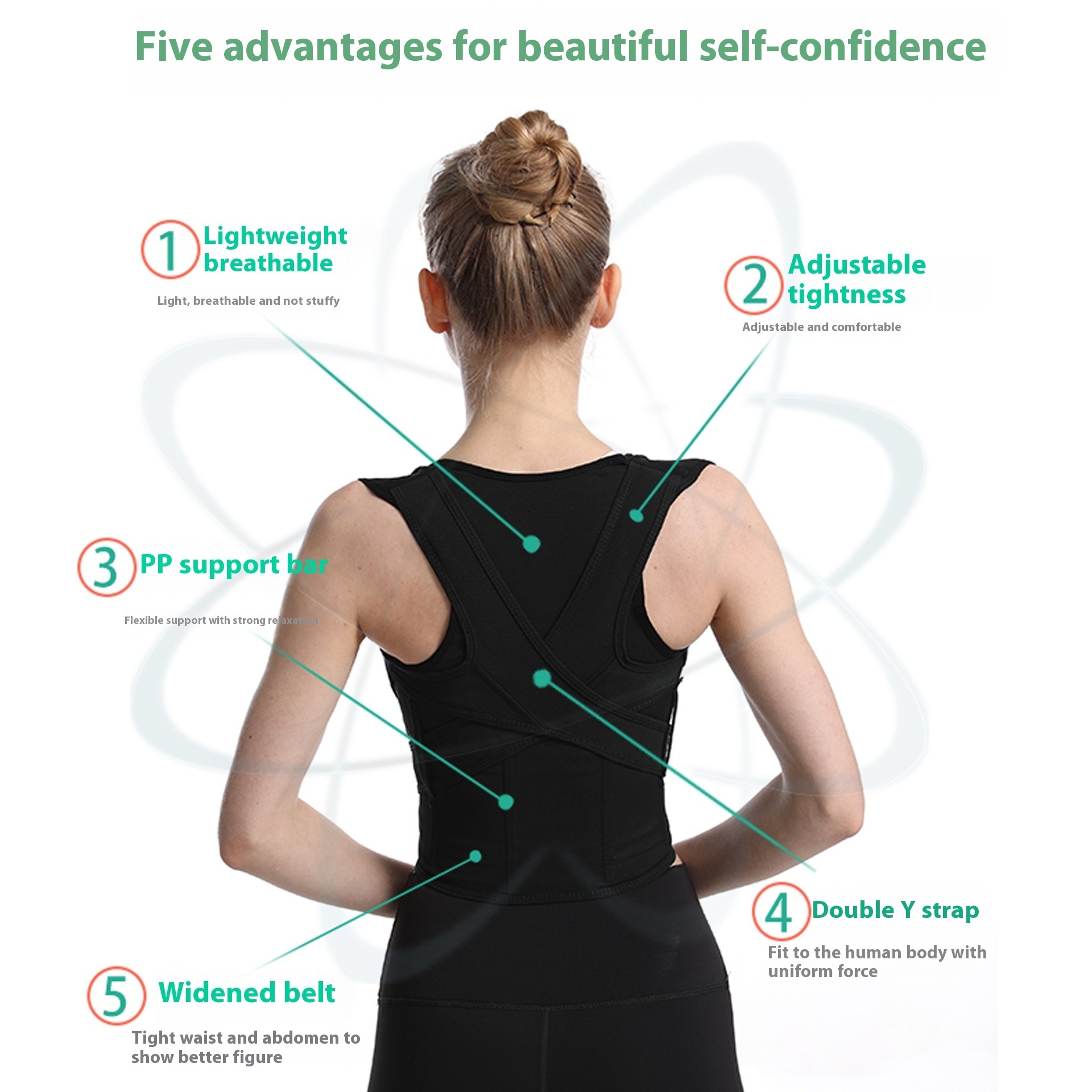 Douyin Correction Anti-hunchback Corrector Back Posture Correction Belt Thin Hunchback Men And Women Adult Invisible Correction Belt - 3