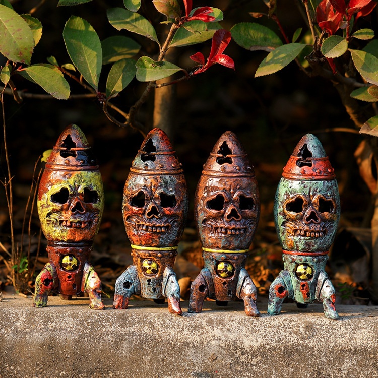 The Skull Bomb Halloween Skull Bomb Nuclear Warhead Decoration Crafts Ornaments