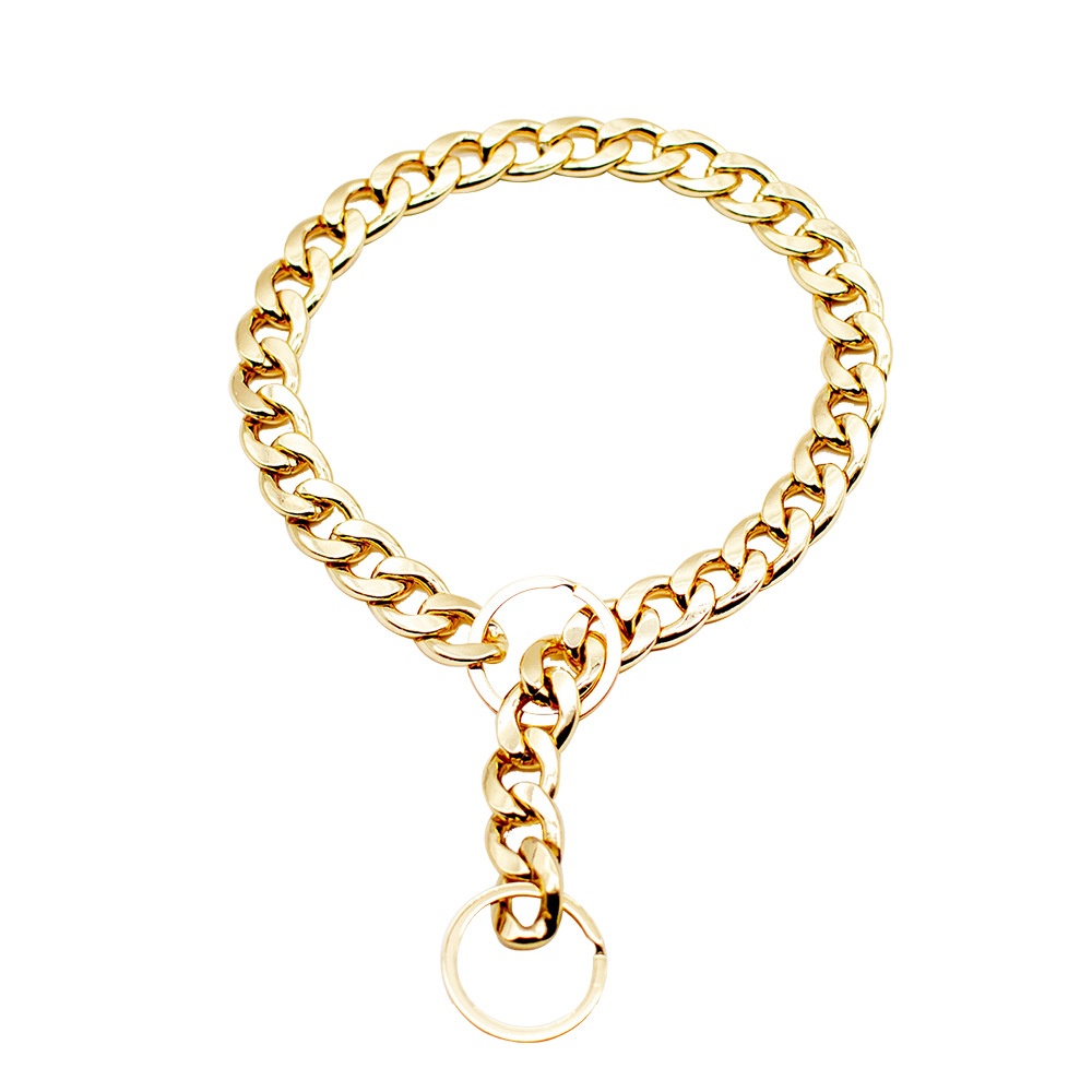 Pet Necklace Dog Bulldog Accessories Chain Small And Medium-sized Dog Cool Collar18 KGold Chain
