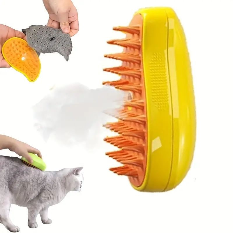 Electric Whale One-button Spray Brush Cleaning Hair Removal Comb Cat And Dog Anti-fly Hair Rechargeable Pet Spray Massage Comb