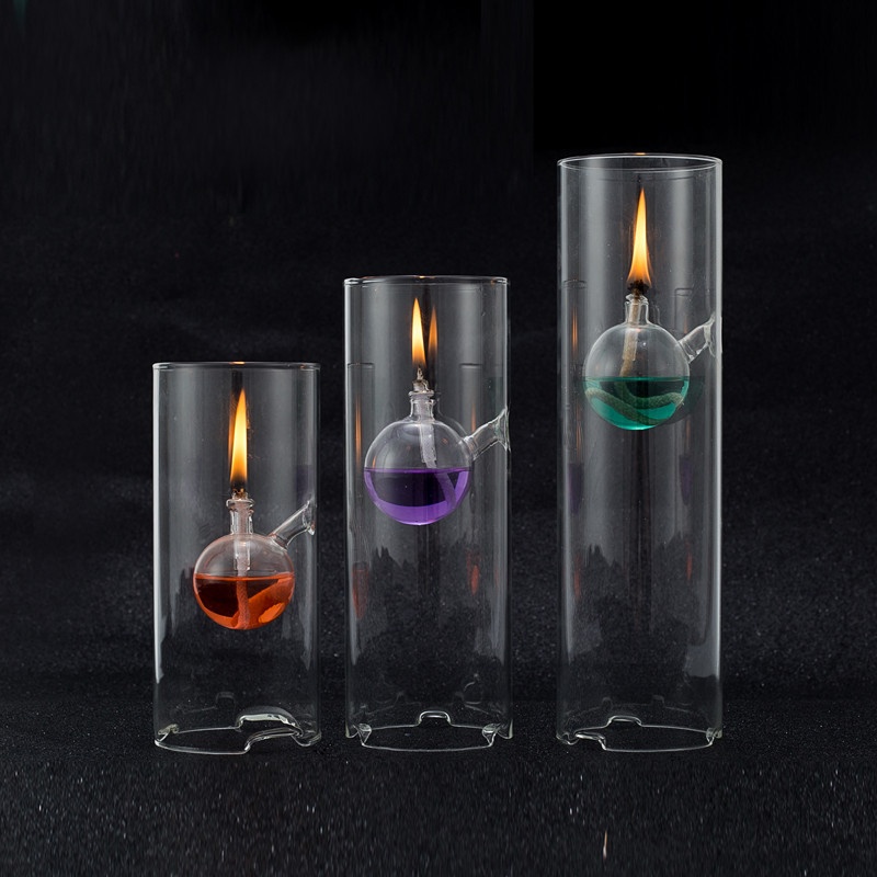Creative Glass Oil Lamp Wedding Lamp Glass Candlestick Candlelight Romantic Dinner Hotel Western Restaurant Bar Ornaments