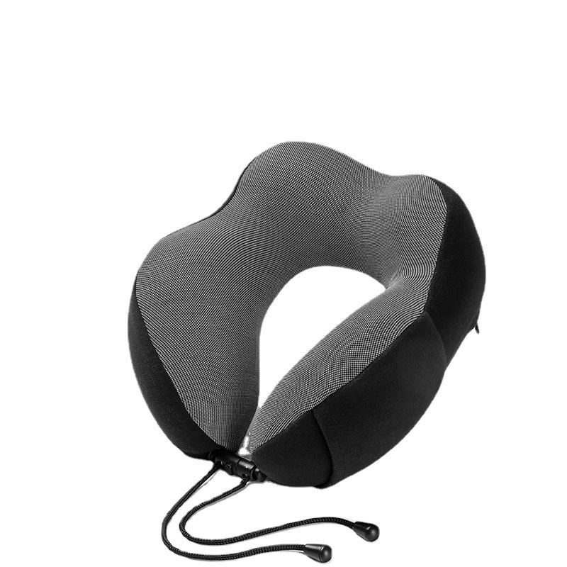 Magnetic Cloth Memory Foam U-shaped Pillow Aircraft Neck Pillow Travel Storage Neck Pillow