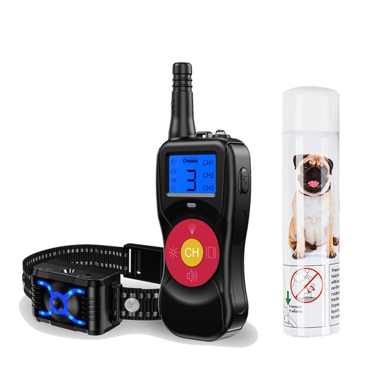 Remote Control Spray Dog Trainer Barking Stopper800 Meters Touch Switch Harmless Training Non-electric Shock Collar Pet Supplies