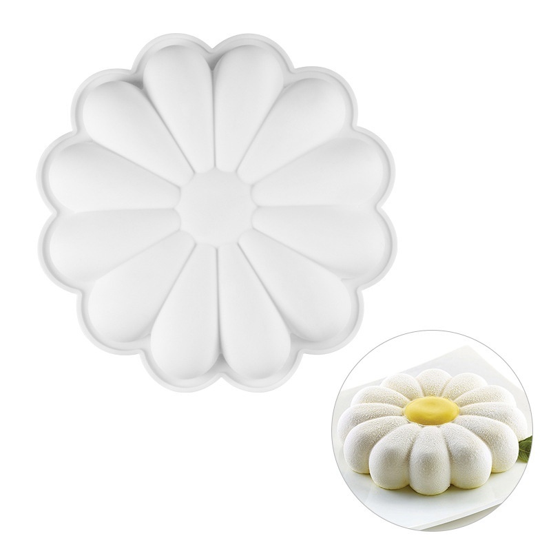 Silicone Sunflower Cake Mold Single Hole Sunflower Mousse Cake Mold Flower Baking Tools
