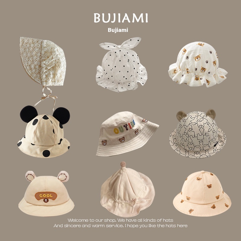 Korean Popular Summer Baby Hat Spring And Autumn Pure Cotton Thin Baby Baby Infant Children Cute Super Cute Cloth Hat