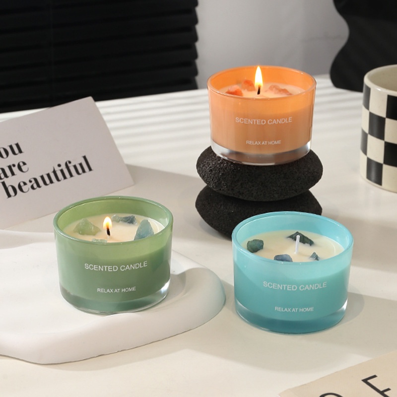 Creative Aroma Soy Wax Crystal Candle Handmade Style Ornaments Crystal Aromatherapy Birthday Decoration Gift - 2