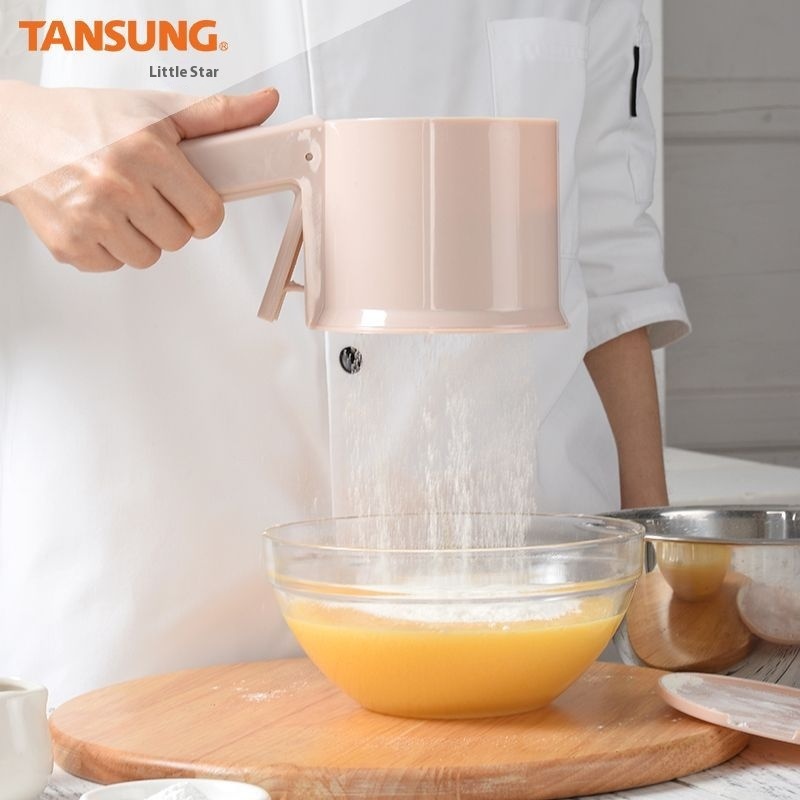 Baking Tools Manual Flour Sieve Pp Baking Manual Flour Sieve Semi-automatic Convenient Handheld Flour Filter