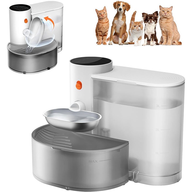 Tk Popular Pet Water Dispenser Cat Wireless Unplugged Automatic Water Dog Gravity Smart Water Feeder