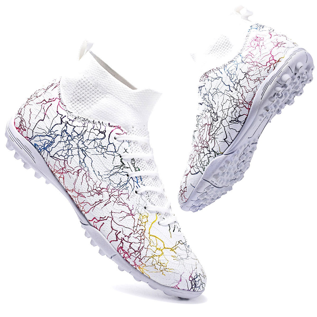 Football Shoes High-top Camouflage Broken Nails Children's Professional Training Shoes Long Nails Football Shoes