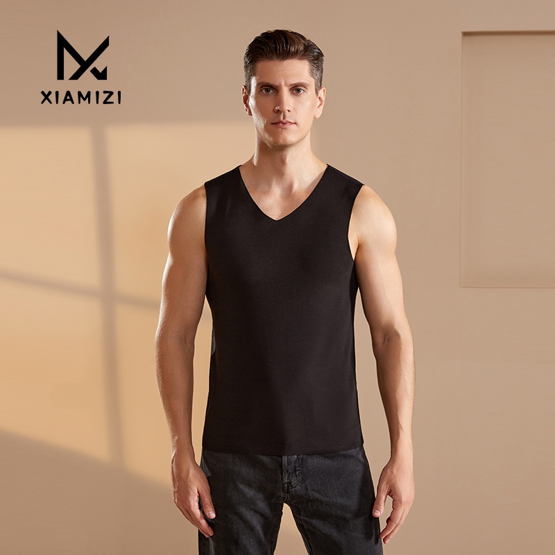 Men's German Velvet Warm Sports Vest Men's Seamless Bottoming Top Autumn And Winter Heating Plus Velvet Autumn Clothes Thin Men