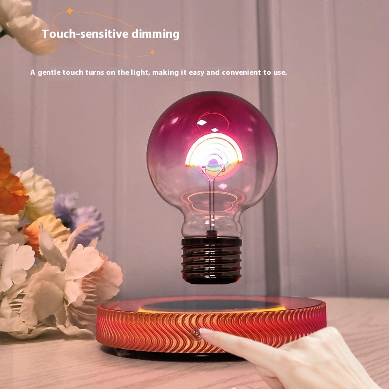 Products Listed Black Technology Magnetic Levitation Rainbow Bulb Desktop Ornaments Creative Atmosphere Night Light