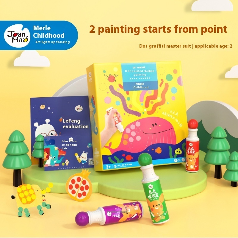 Merlot Childhood Children's Painting Dot Painting Set Baby Color Training Toddler Dot Early Education Graffiti Toys