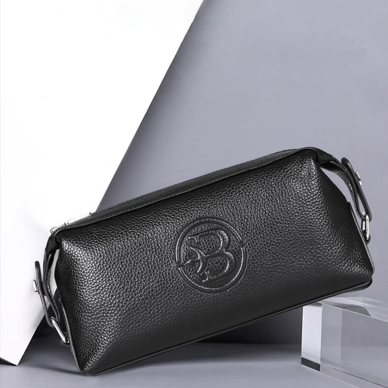 Style Men's Handbag Large Capacity Genuine Leather Clutch Bag Cowhide Men's Bag Business Fashion Hand-held Men'sy Brand Bag