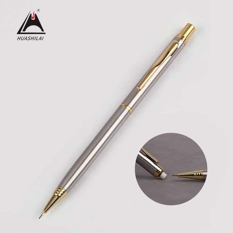 SColas Automatic Pencil Metal Push0.5mm Student Pencil Printed One Piece Drop Shipping