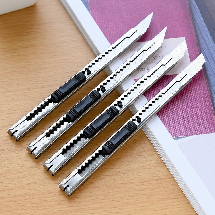 Small Portable Art Knife Rust Steel Tool Knife Metal Office Stationery Multifunctional Manual Paper Cutter