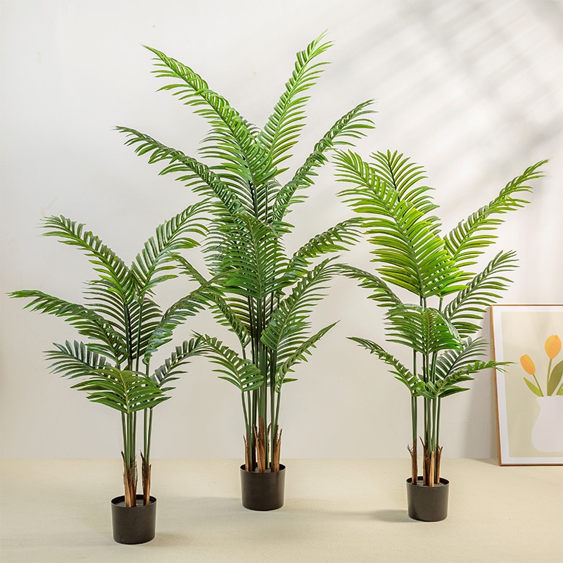 Simulation Green Plant Areca Palm Potted Indoor Large Floor-standing Decorative Ornaments Plant Areca Palm