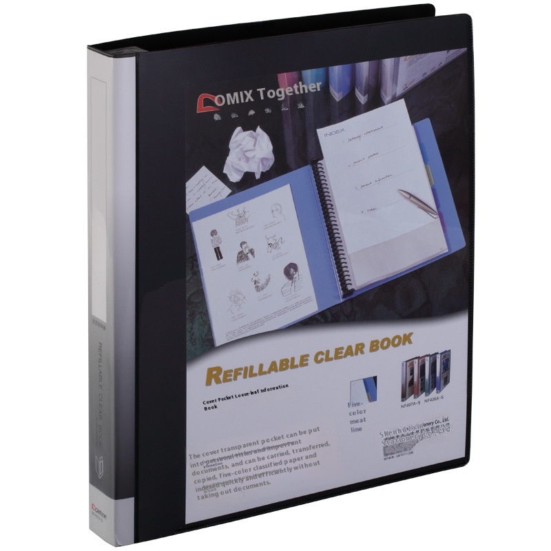 Qixin Office30-hole Plastic Folder Loose-leaf Information Book Transparent Cover Pocket Loose-leaf Folder