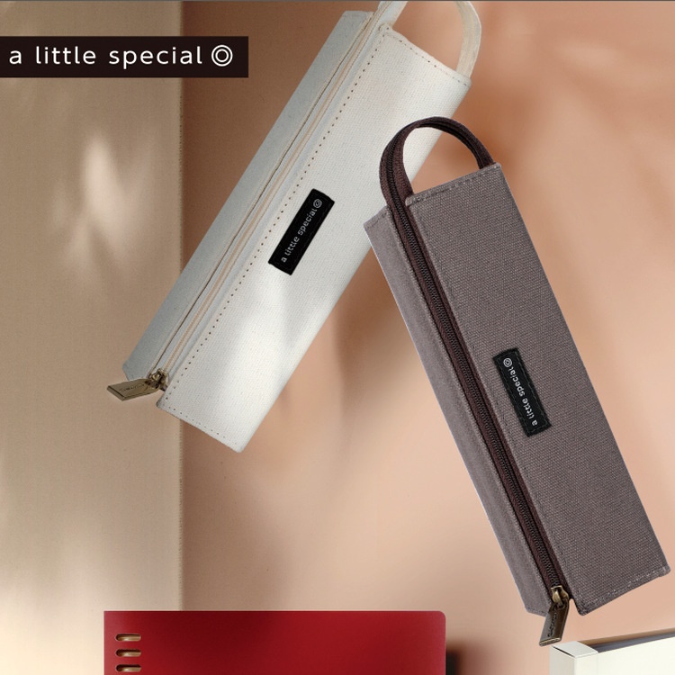 Japan Kokuyo One Meter Pure Pencil Case Large Capacity Student Simple Folio Canvas Color Added