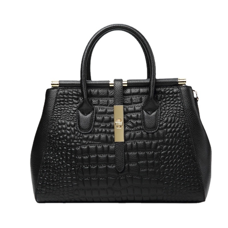 Genuine Leather All-match Women's Middle-aged Mother Tote Bag Fashion Atmospheric Top Layer Cowhide Handbag For Women