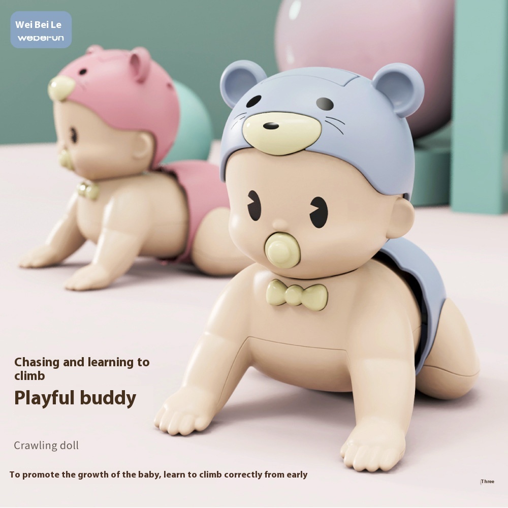Infant Electric Crawling Doll Baby Learning To Crawl Electric Music Twisting Buttocks Children Boys And Girls Toys