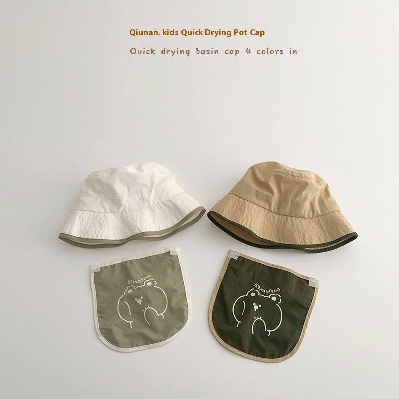 Qiunan Children's Sun Hat Summer Boys And Girls Shawl Baby Hat Fisherman Hat Sun Hat