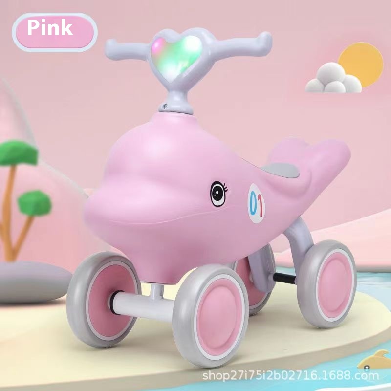 Little Dolphin Children's Balance Car1 To3 Years Old2 Baby Scooter For Boys And Girls Without Pedals For Toddlers